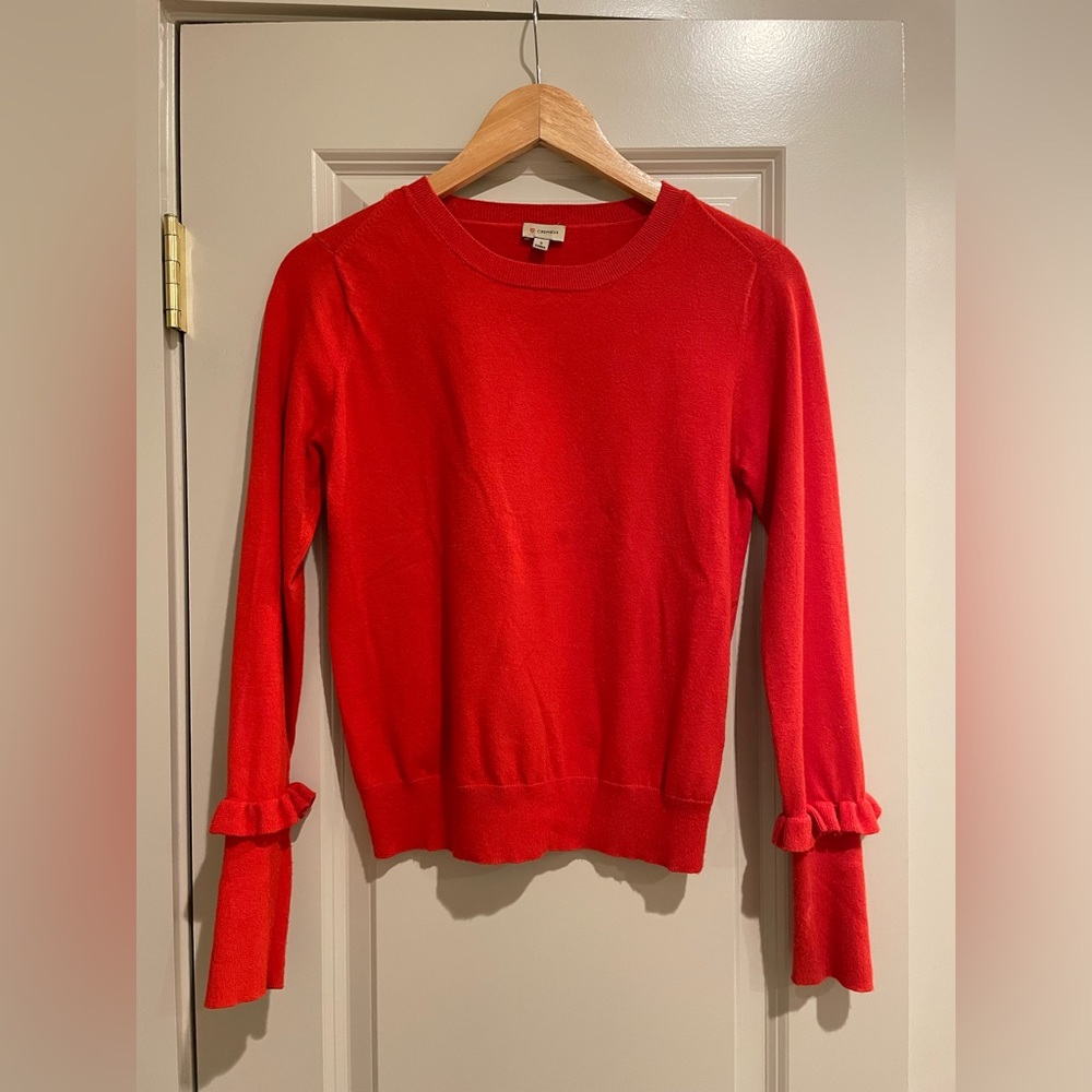 Daniel Cremieux Sweater with Ruffle Cuffs
